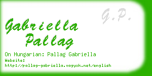 gabriella pallag business card